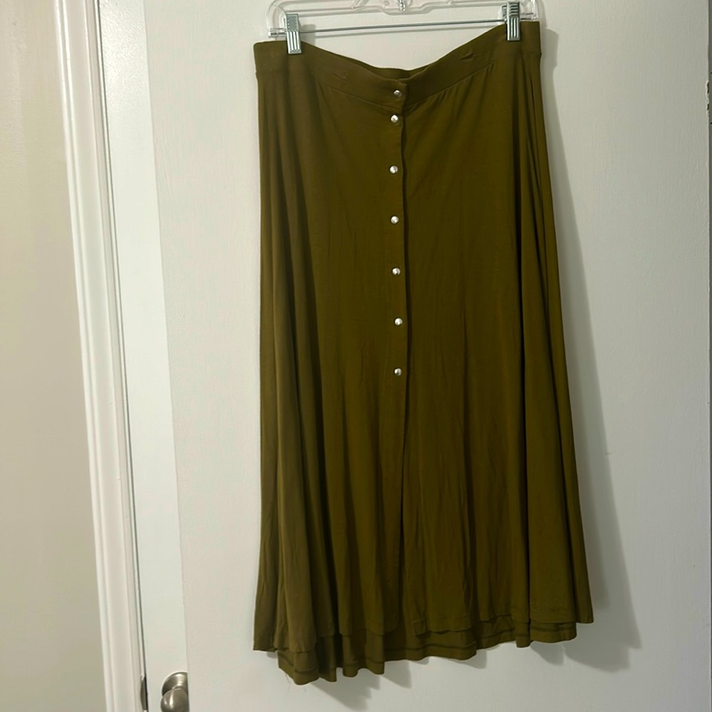 ASOS Olive Midi Skirt